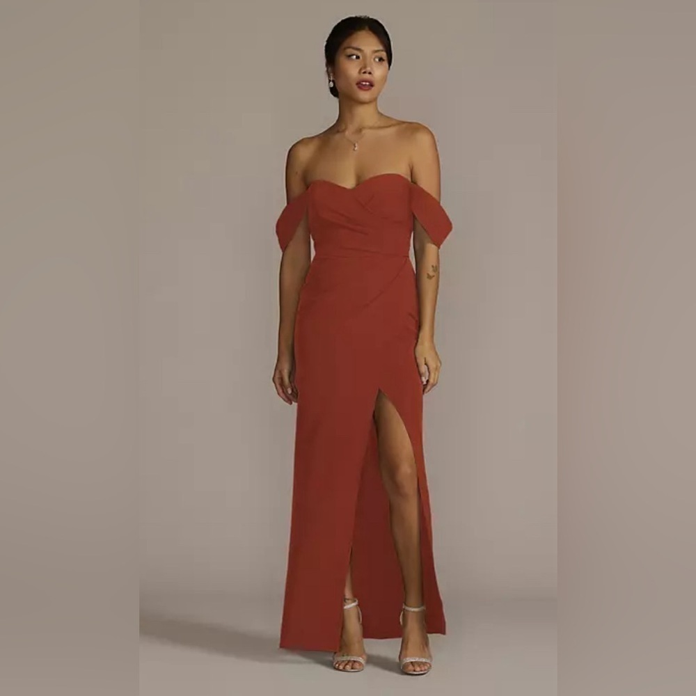 Galina Signature Dress in Cinnamon Stretch Crepe Size 8